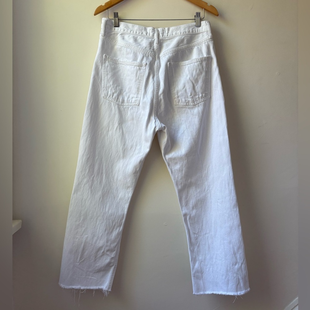 Agolde 90s Distressed White Crop Jeans​ - Picture 6 of 15